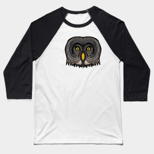 Great Grey Owl Baseball T-Shirt